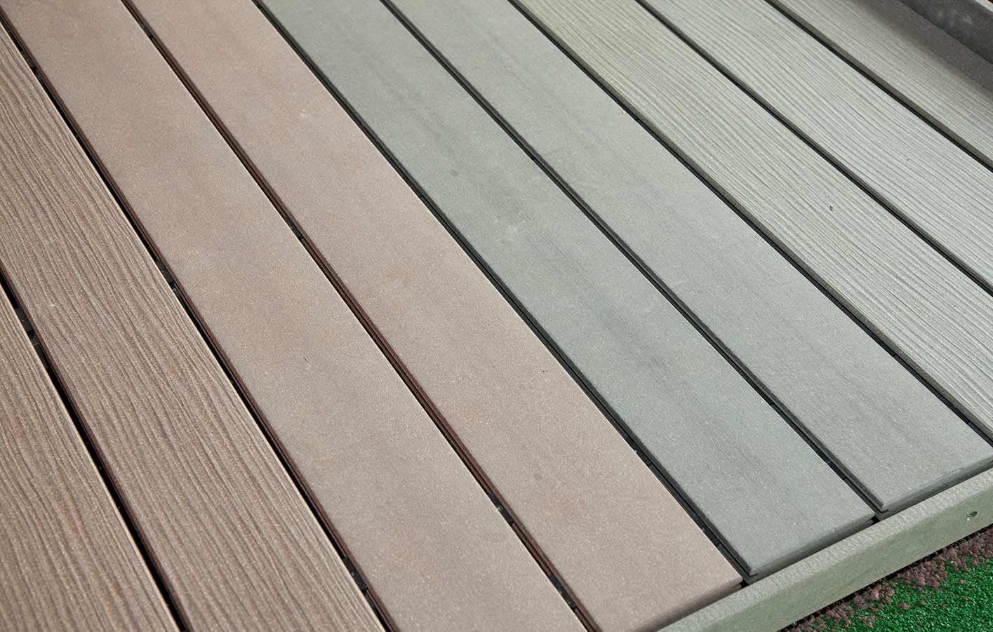 WPC-Dielen auch Kunststoff-Dielen kaufen bei Sterly in Lübeck WPC Terrassendielen als Fläche